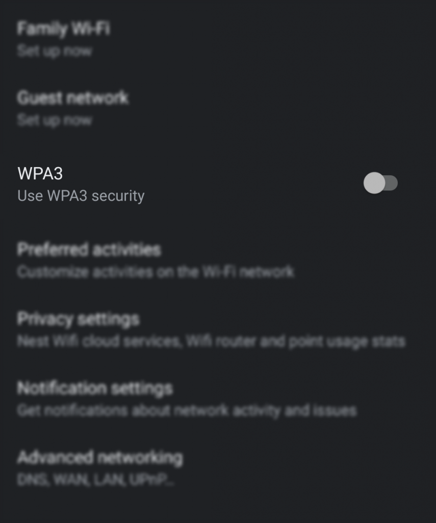 wpa3-instelling